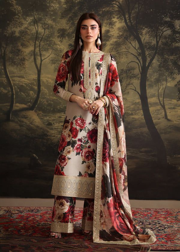 Crimson Silk Embroidered 2 Piece | CN105