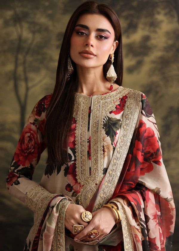 Crimson Silk Embroidered 2 Piece | CN105