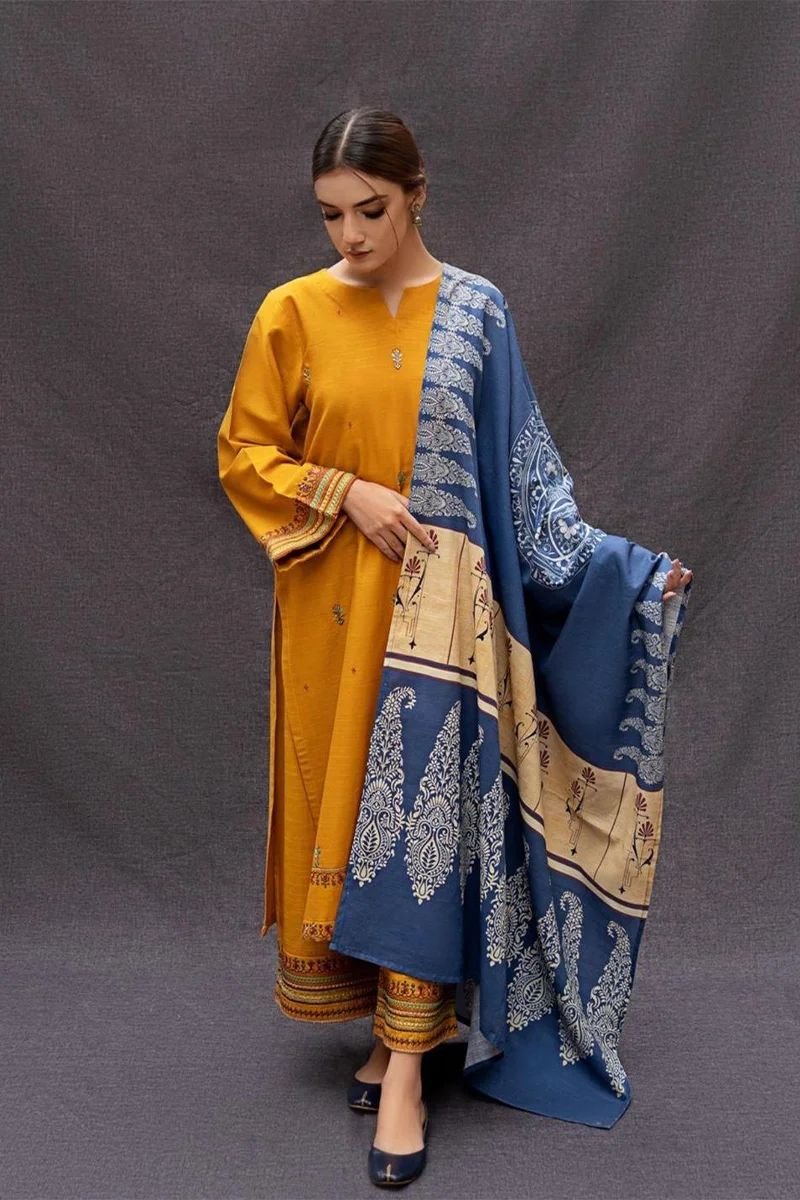 Urge Dhanak Embroidered 3 Piece | UG101