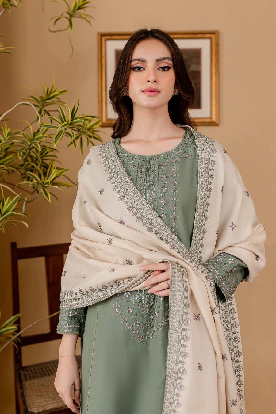 Batik Dhanak Embroidered 3 Piece | BK102