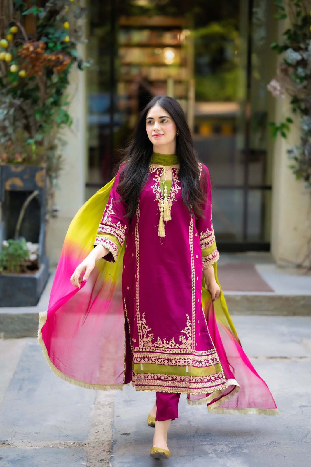 Omal Dhanak Embroidered 3 Piece | OL100