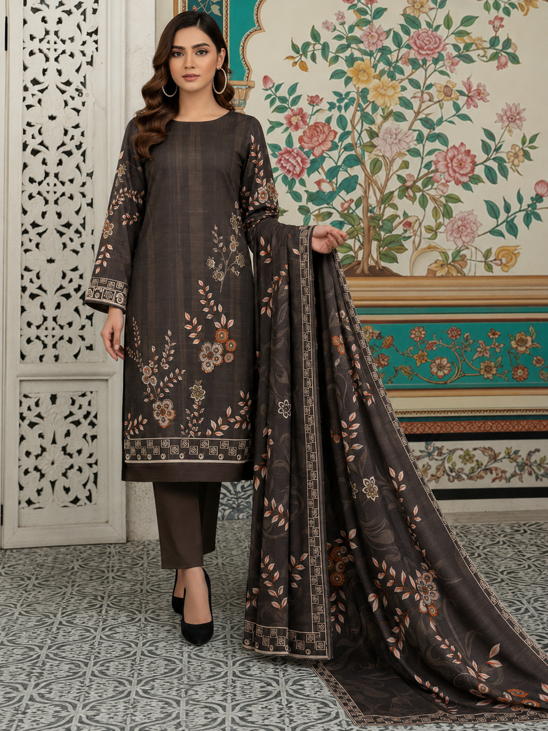 Iznik Lawn Digital Printed 3 Piece | IK701