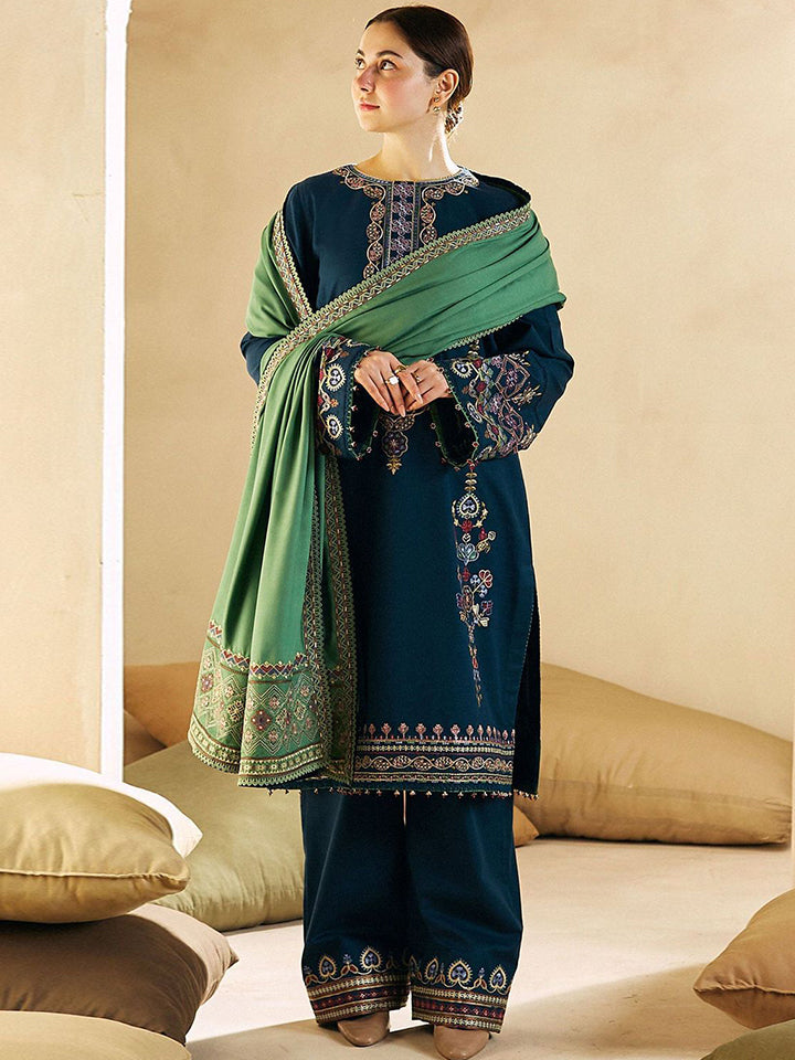 Zara Dhanak Embroidered 3 Piece | ZR103