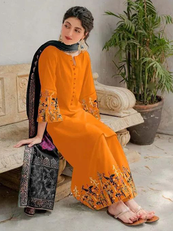 Aisling Dhanak Embroidered 3 Piece | AL108