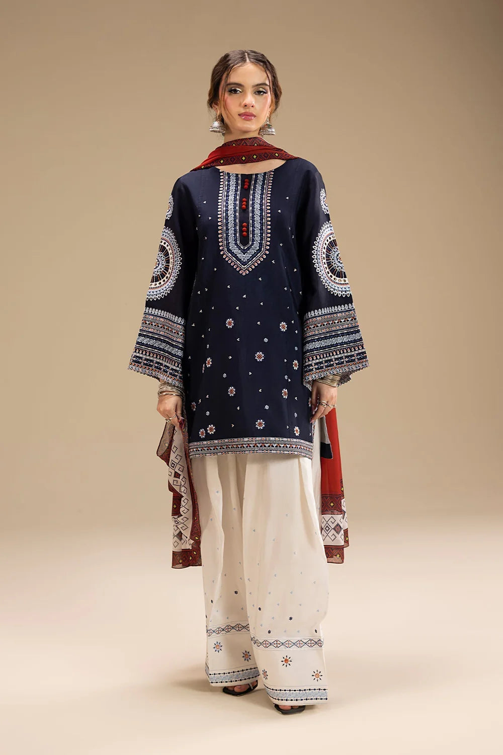 Jazmin Dhanak Embroidered 3 Piece | JZ103