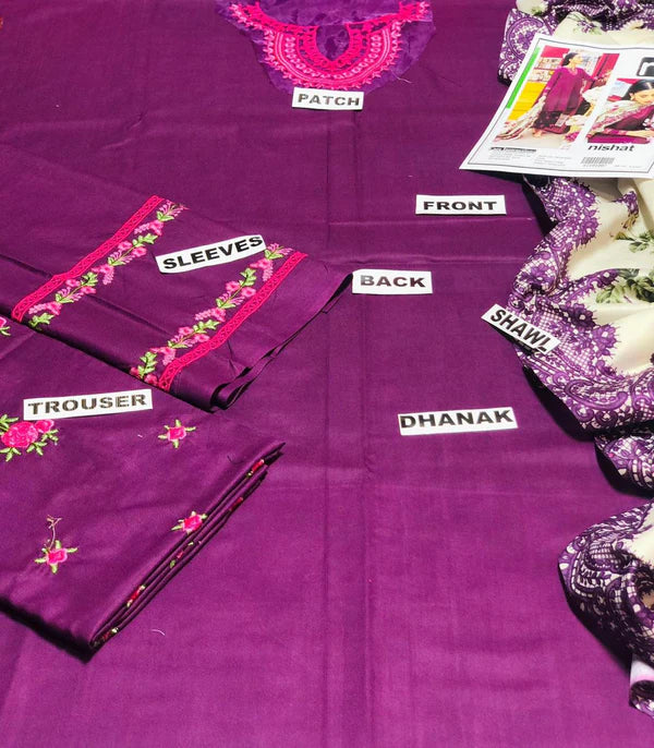 Sapphire Dhanak Embroidered 3 Piece | SP109