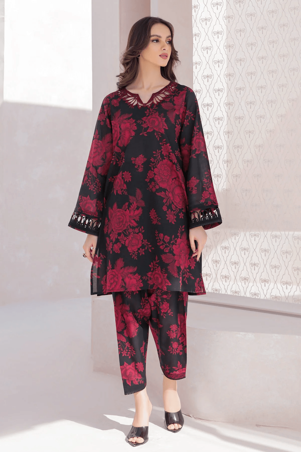 Sapphire Linen Digital Printed 3 Piece | SE100