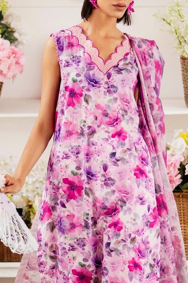 Baroque Viscose Digital Printed 3 Piece | BQ106