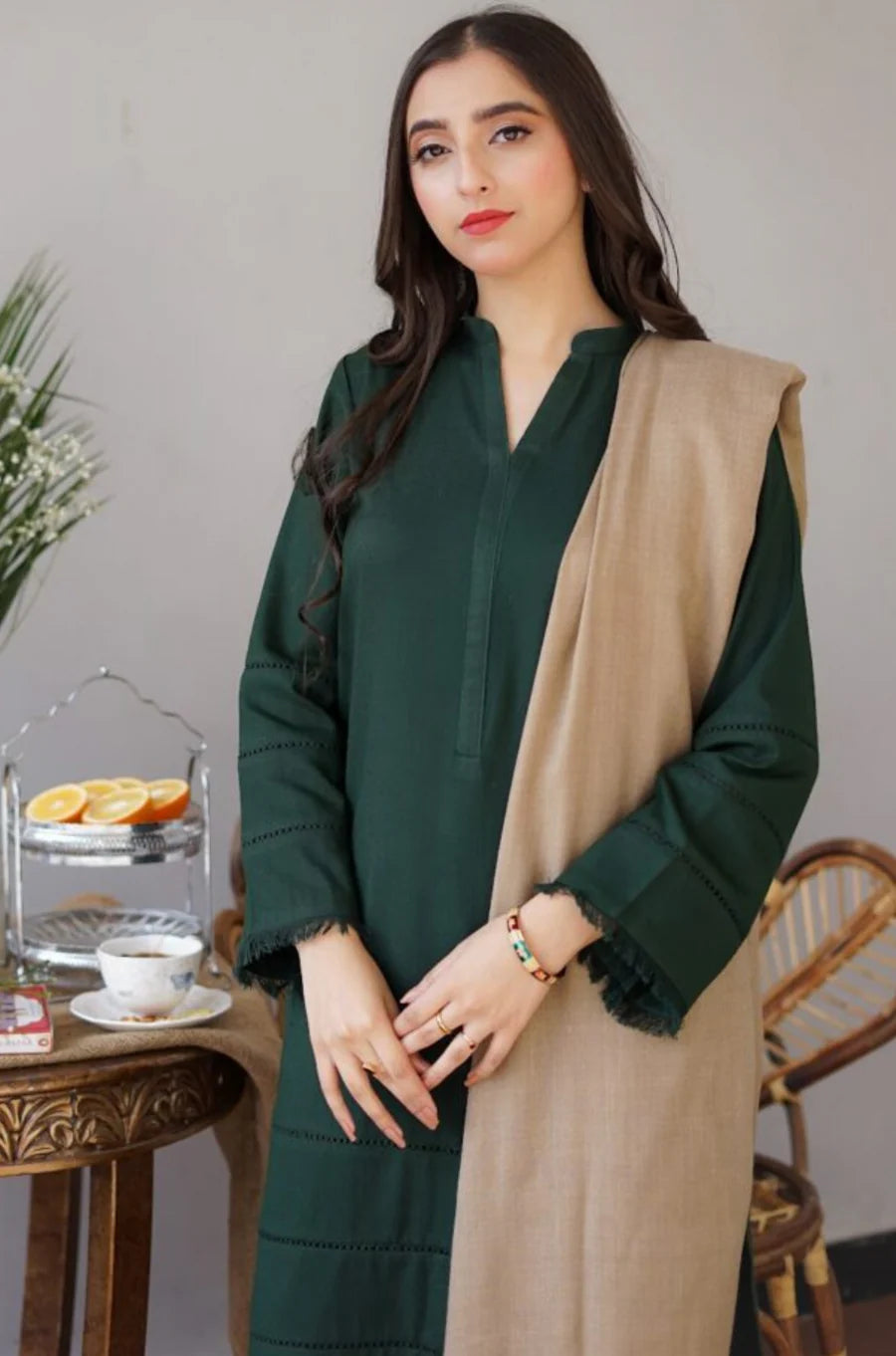 Aisling Dhanak Embroidered 3 Piece | AL101