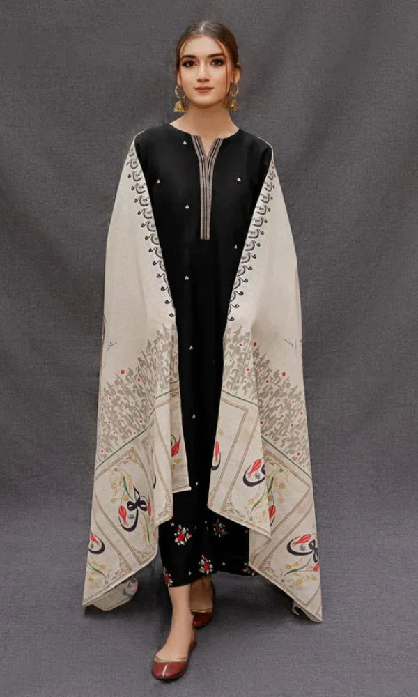 Aisling Dhanak Embroidered 3 Piece | AL103