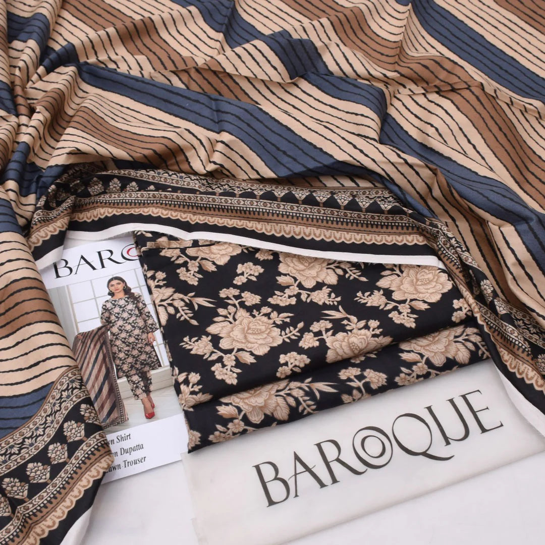 Baroque Lawn Digital Printed 3 Piece | BQ137