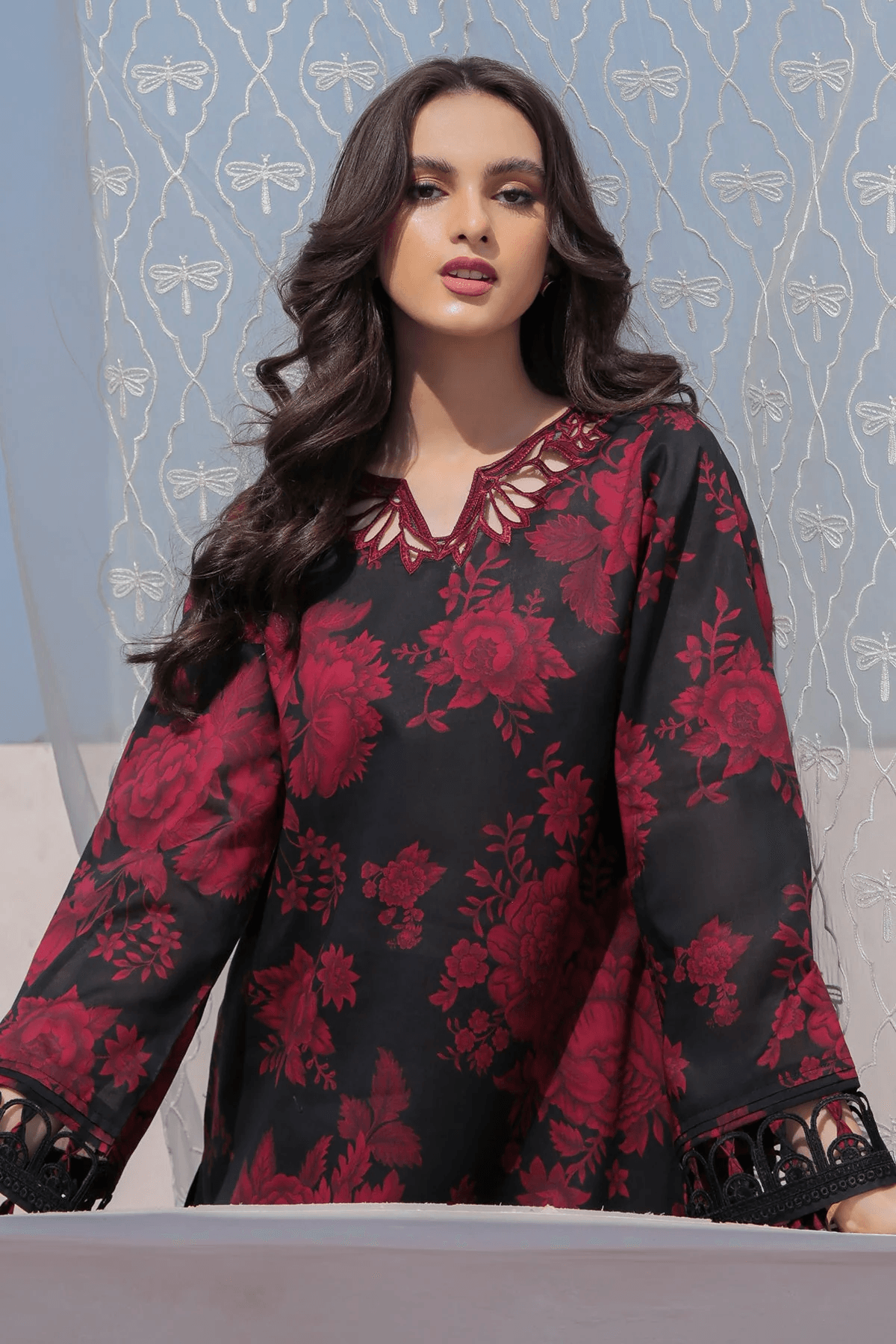 Sapphire Linen Digital Printed 3 Piece | SE100
