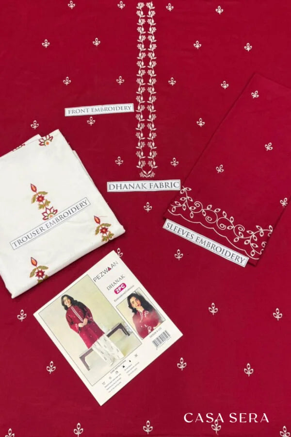 Pezwan Dhanak Embroidered 2 Piece | PZ100
