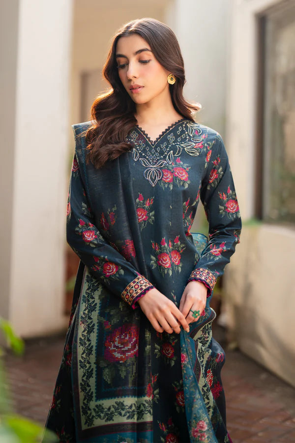 BAROQUE Khaddar Digital Printed 3 Piece | BQ100