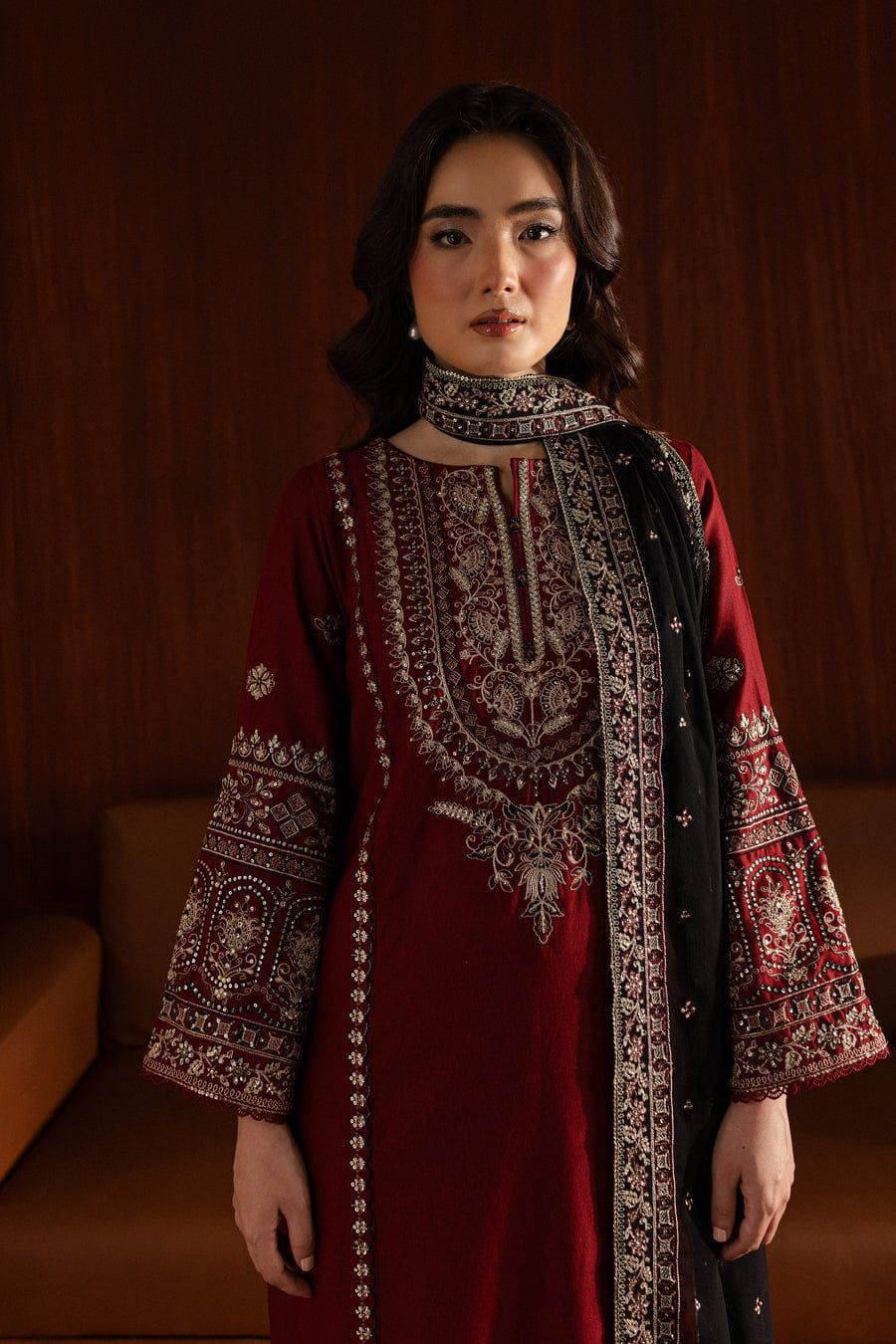 Lalazar Dhanak Embroidered 3 Piece | LZ100