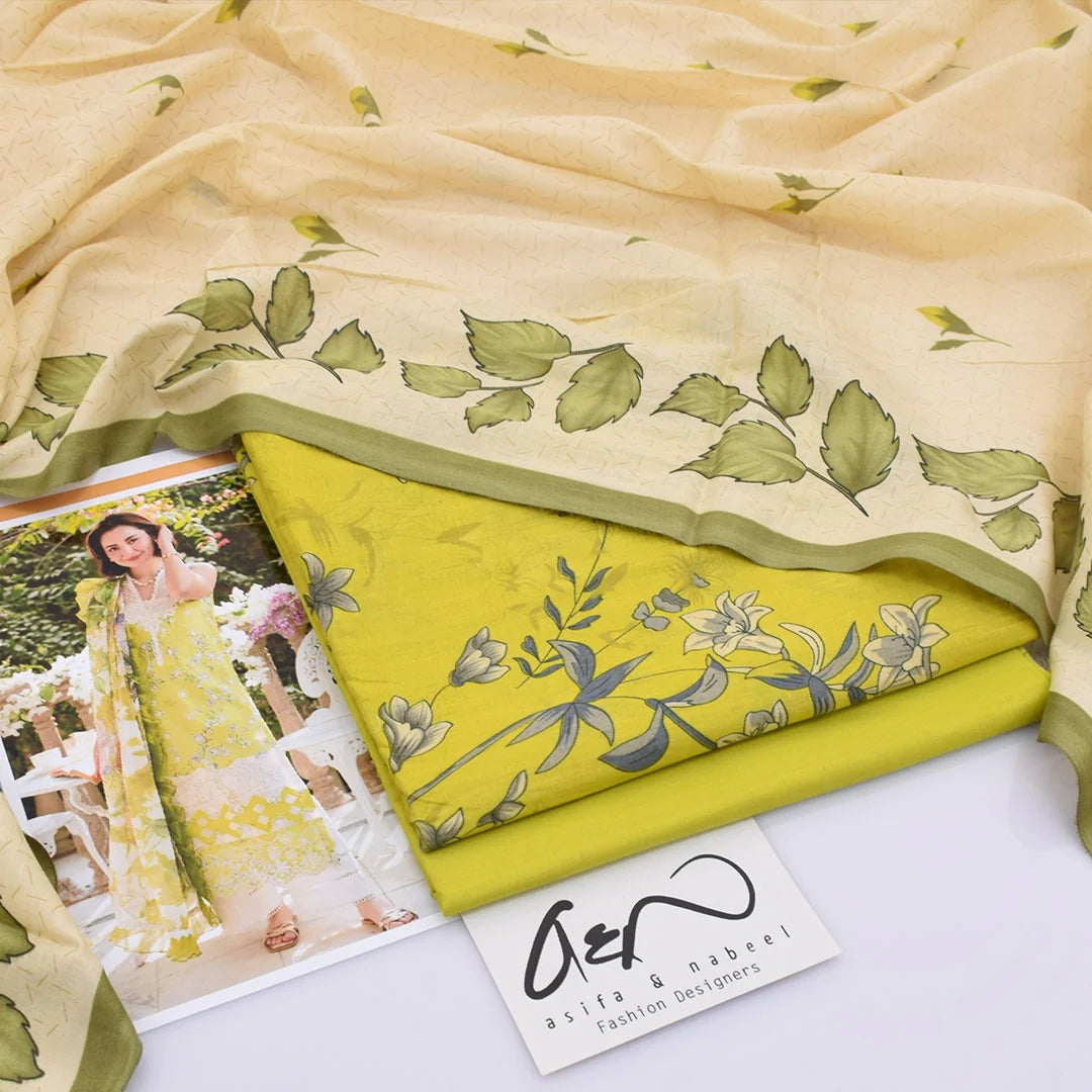 Asifa & Nabeel Lawn Digital Printed 3 Piece | NA311