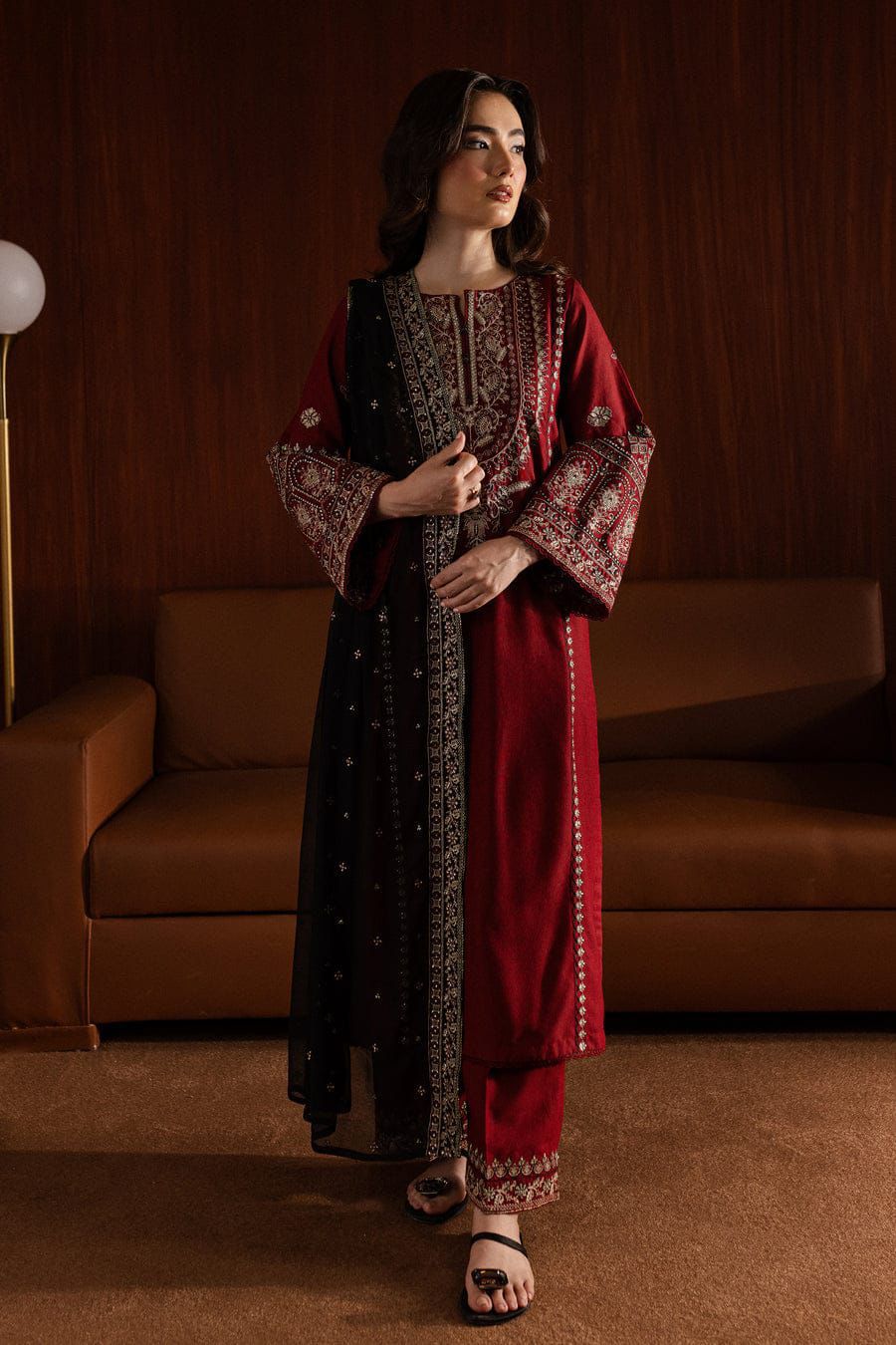 Lalazar Dhanak Embroidered 3 Piece | LZ100