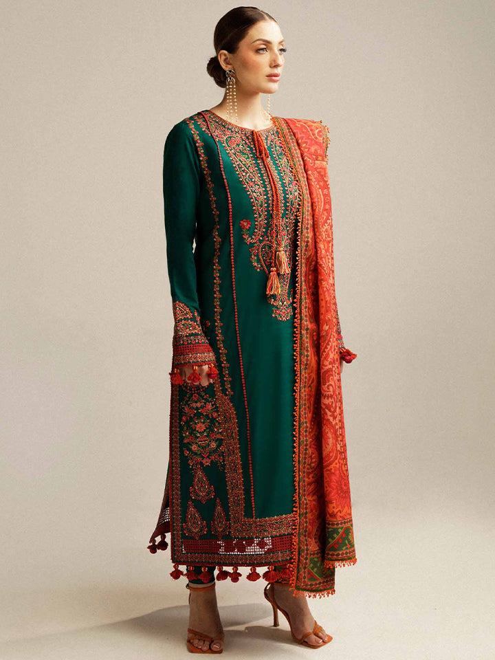 Hussain Rehar Dhanak Embroidered 3 Piece | HR100