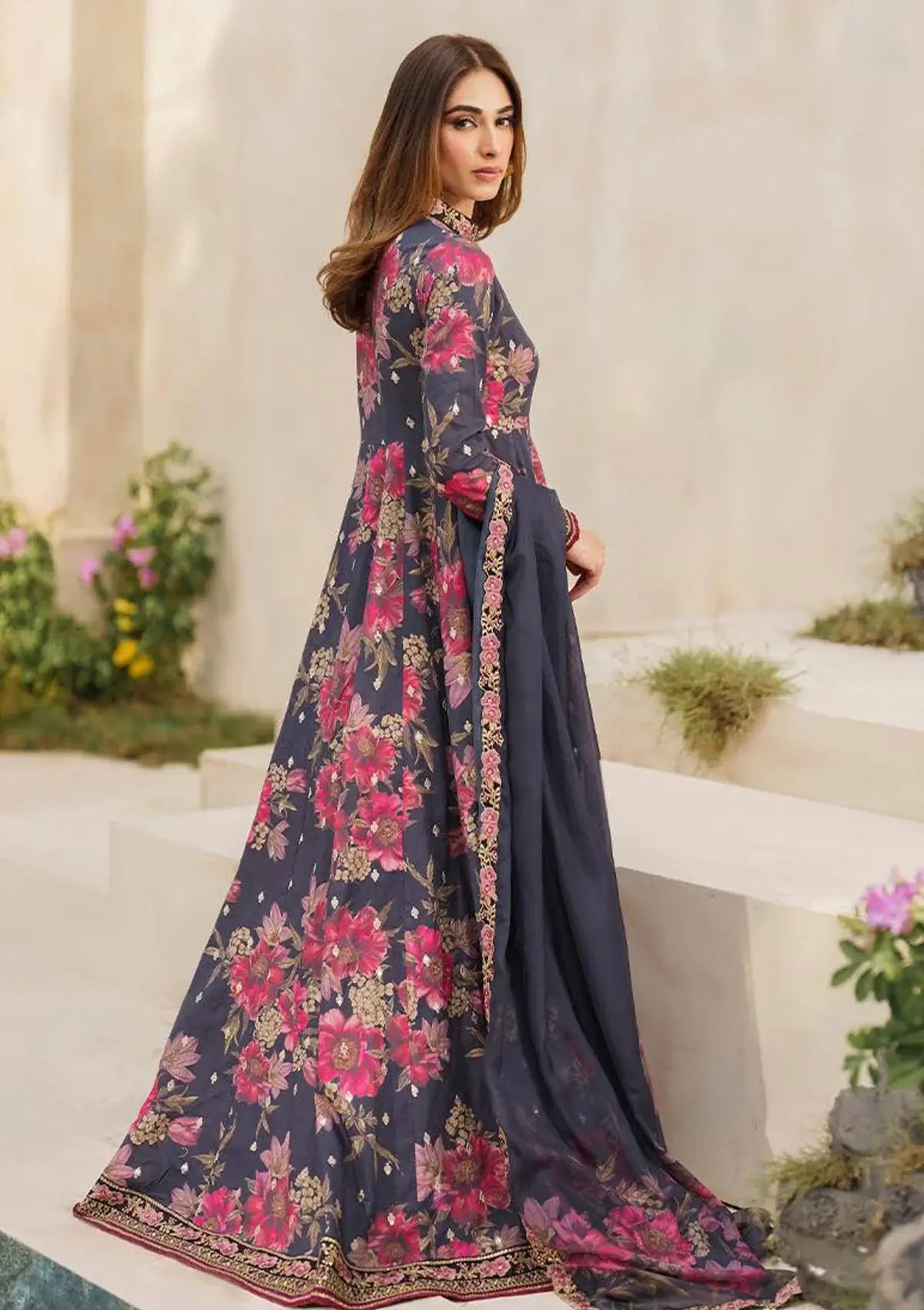 Maria.B. Silk Embroidered 3 Piece | MB105