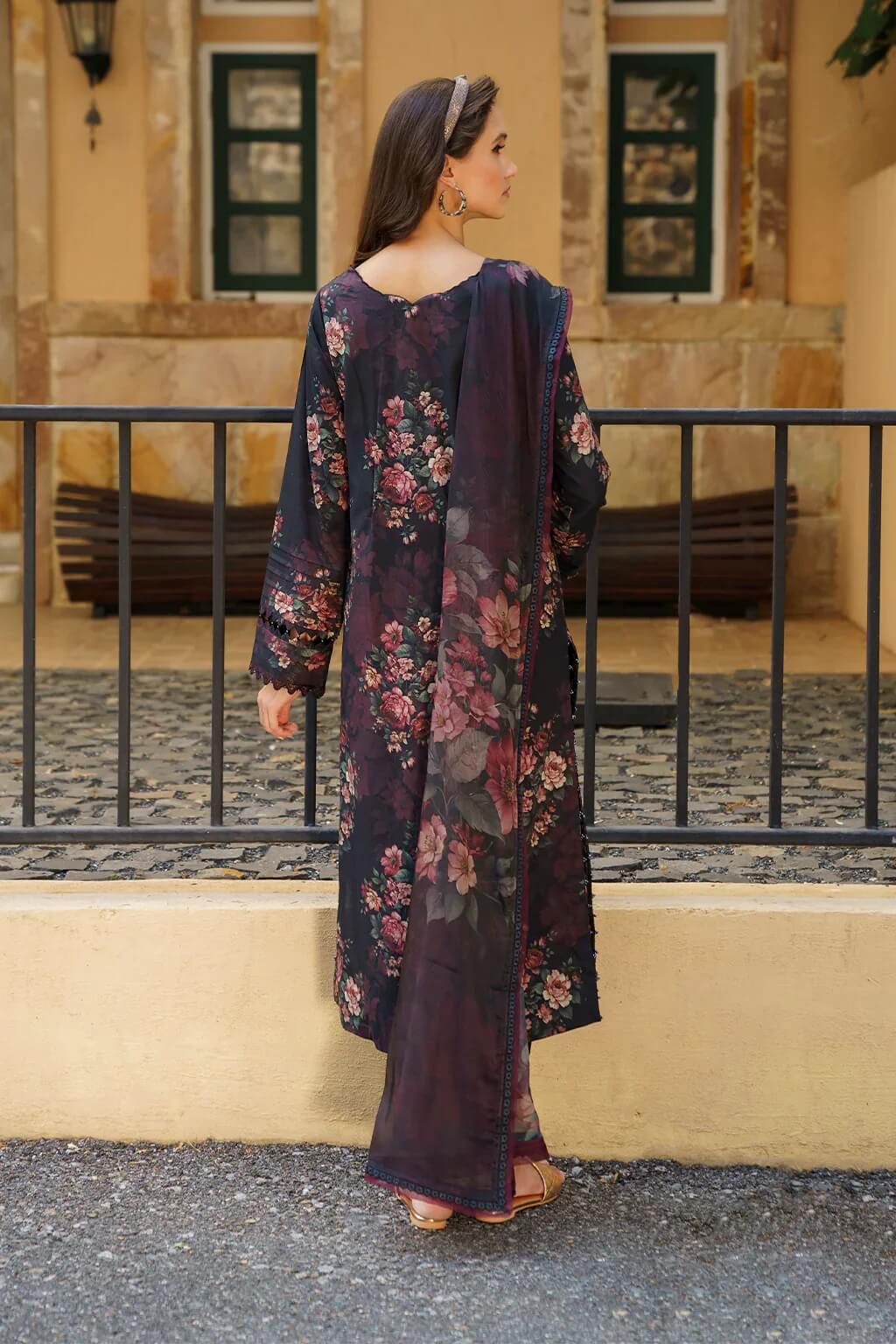 Baroque Viscose Digital Printed 3 Piece | BQ108