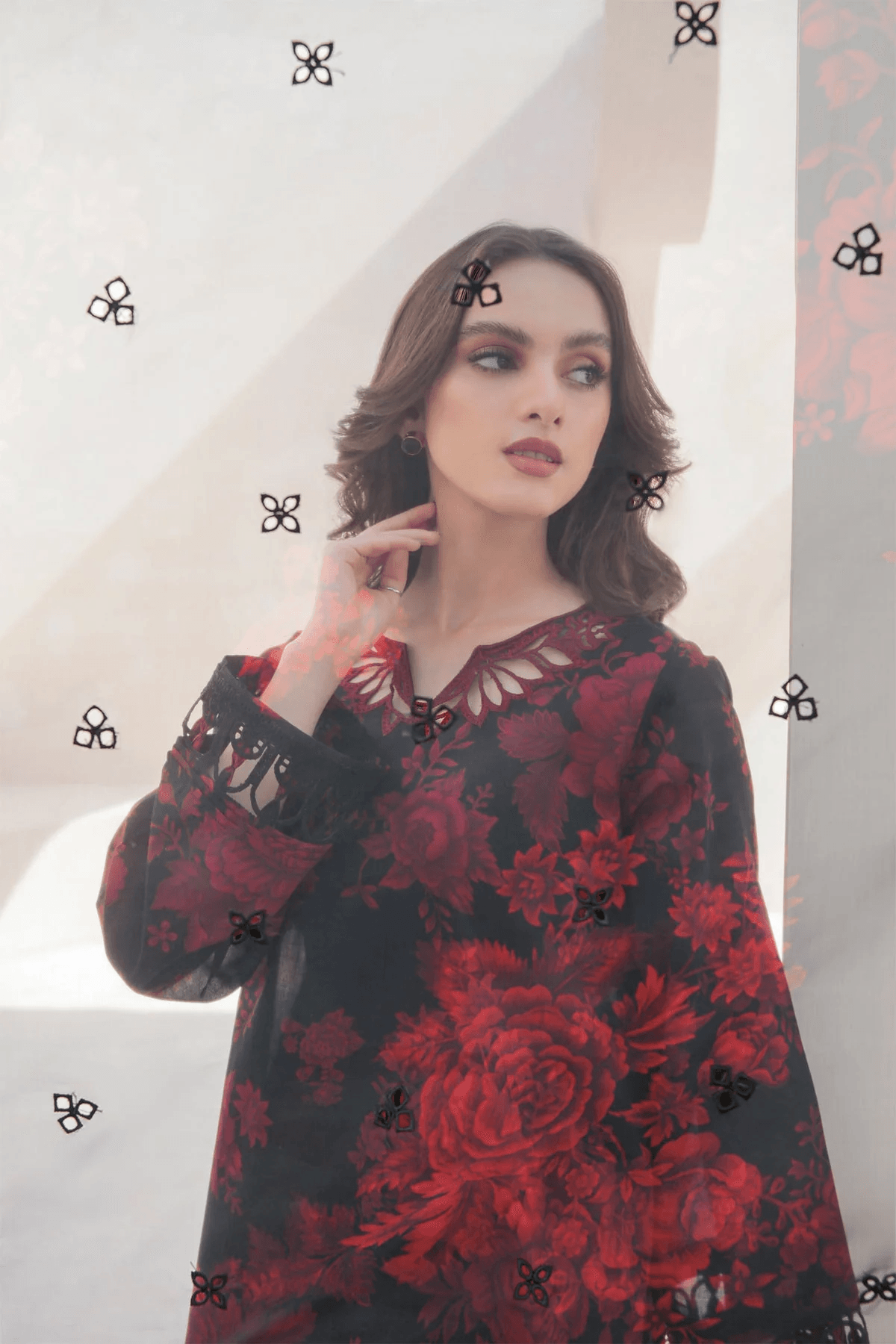 Sapphire Linen Digital Printed 3 Piece | SE100