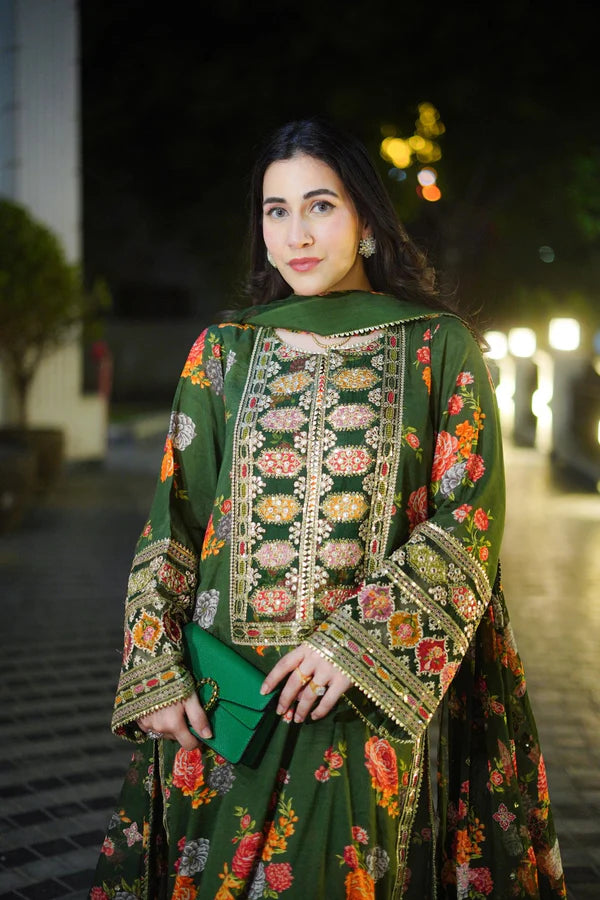 Aneela Shamoz Silk Embroidered 3 Piece | AN105