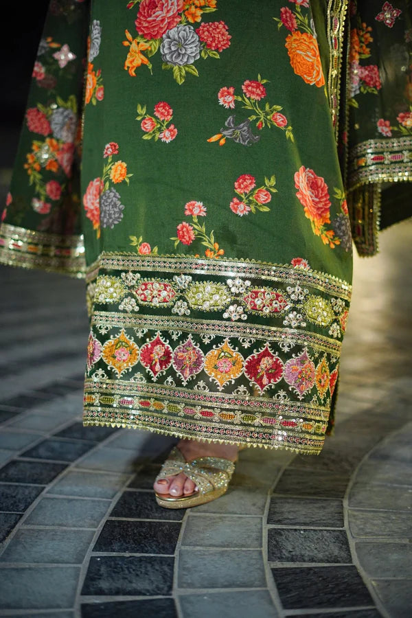 Aneela Shamoz Silk Embroidered 3 Piece | AN105