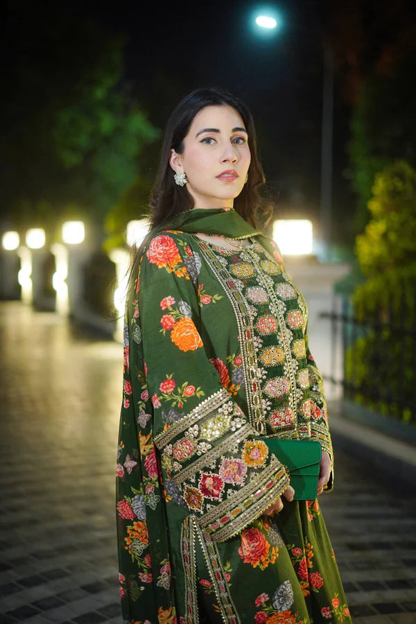 Aneela Shamoz Silk Embroidered 3 Piece | AN105