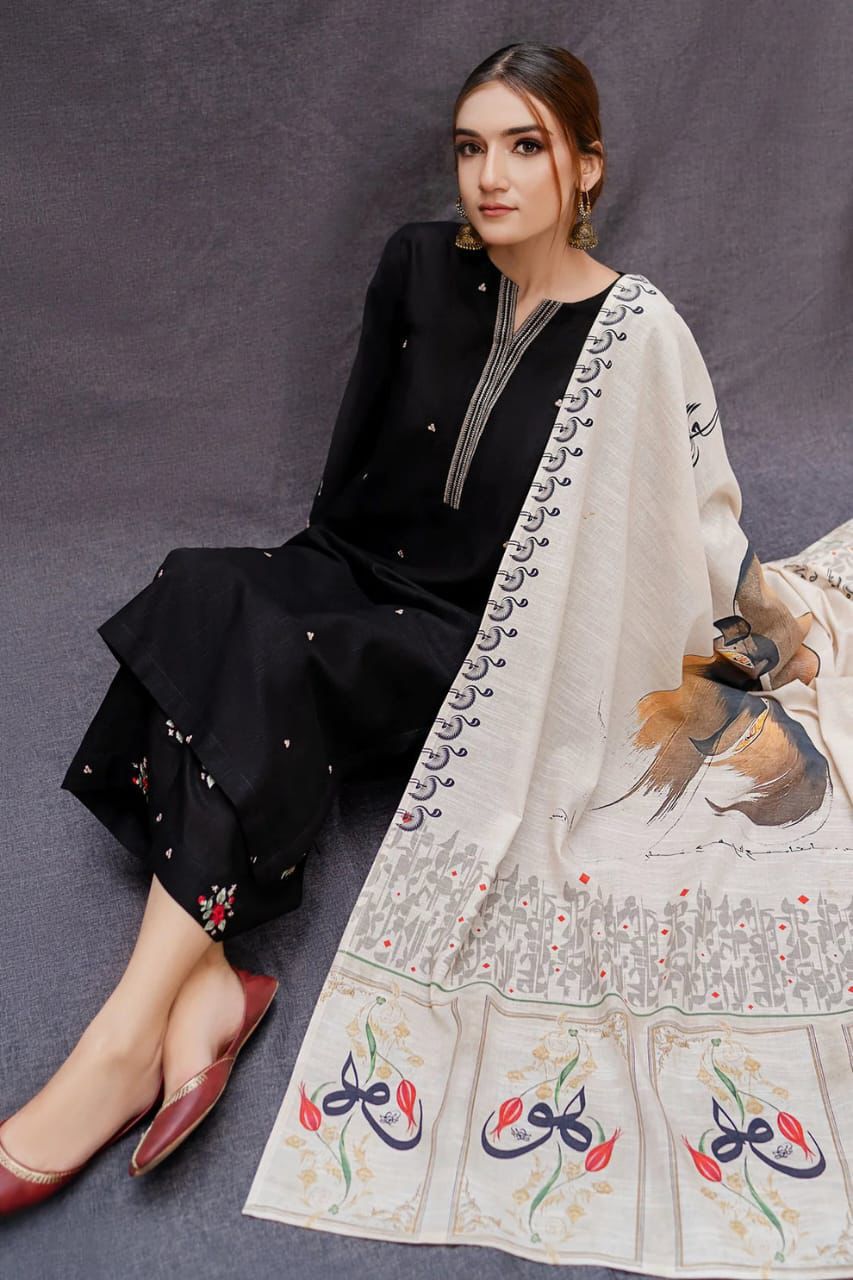 Aisling Dhanak Embroidered 3 Piece | AL103
