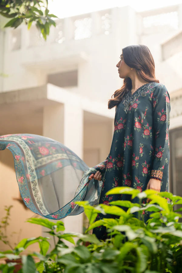 BAROQUE Khaddar Digital Printed 3 Piece | BQ100