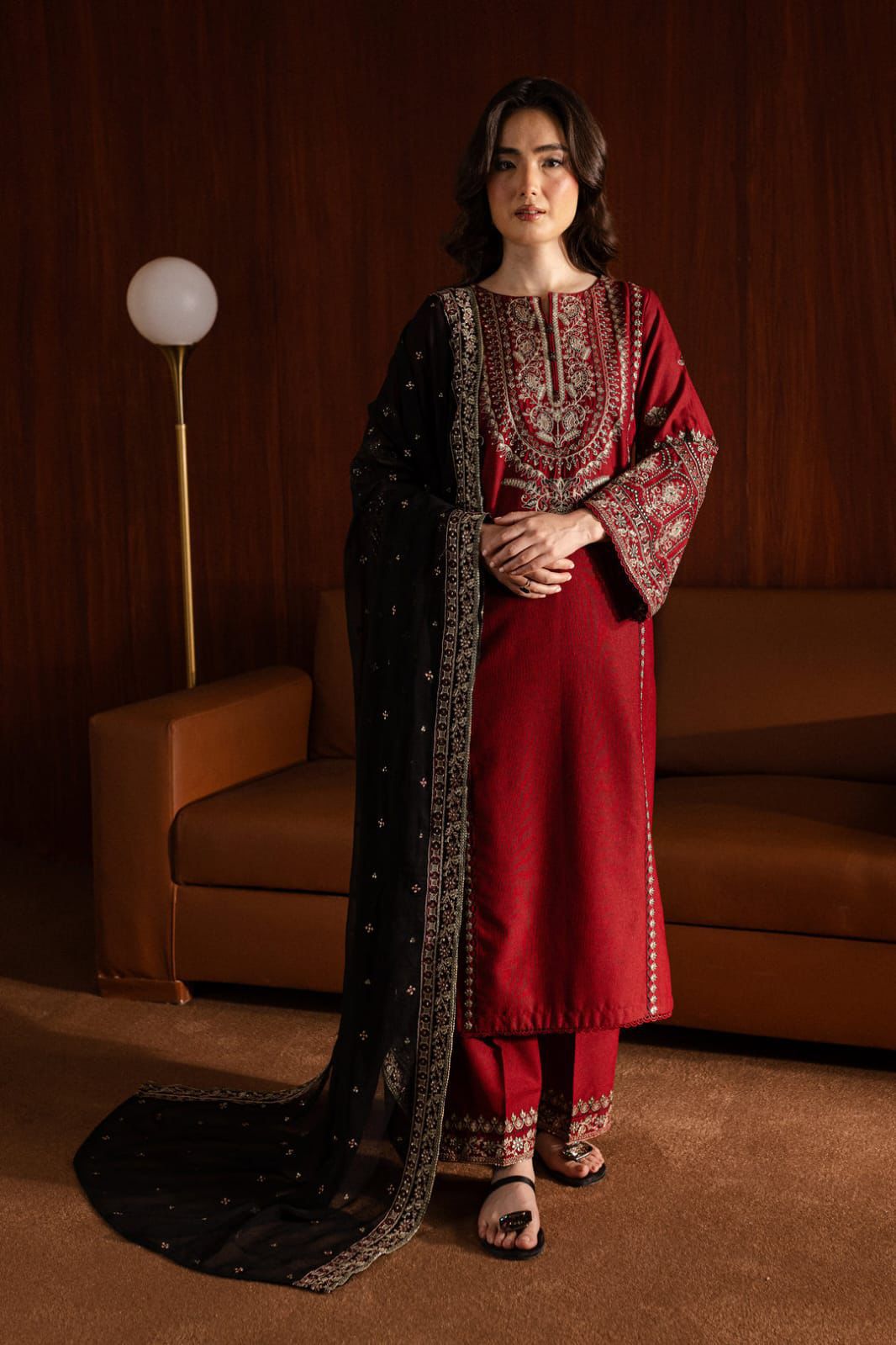 Lalazar Dhanak Embroidered 3 Piece | LZ100