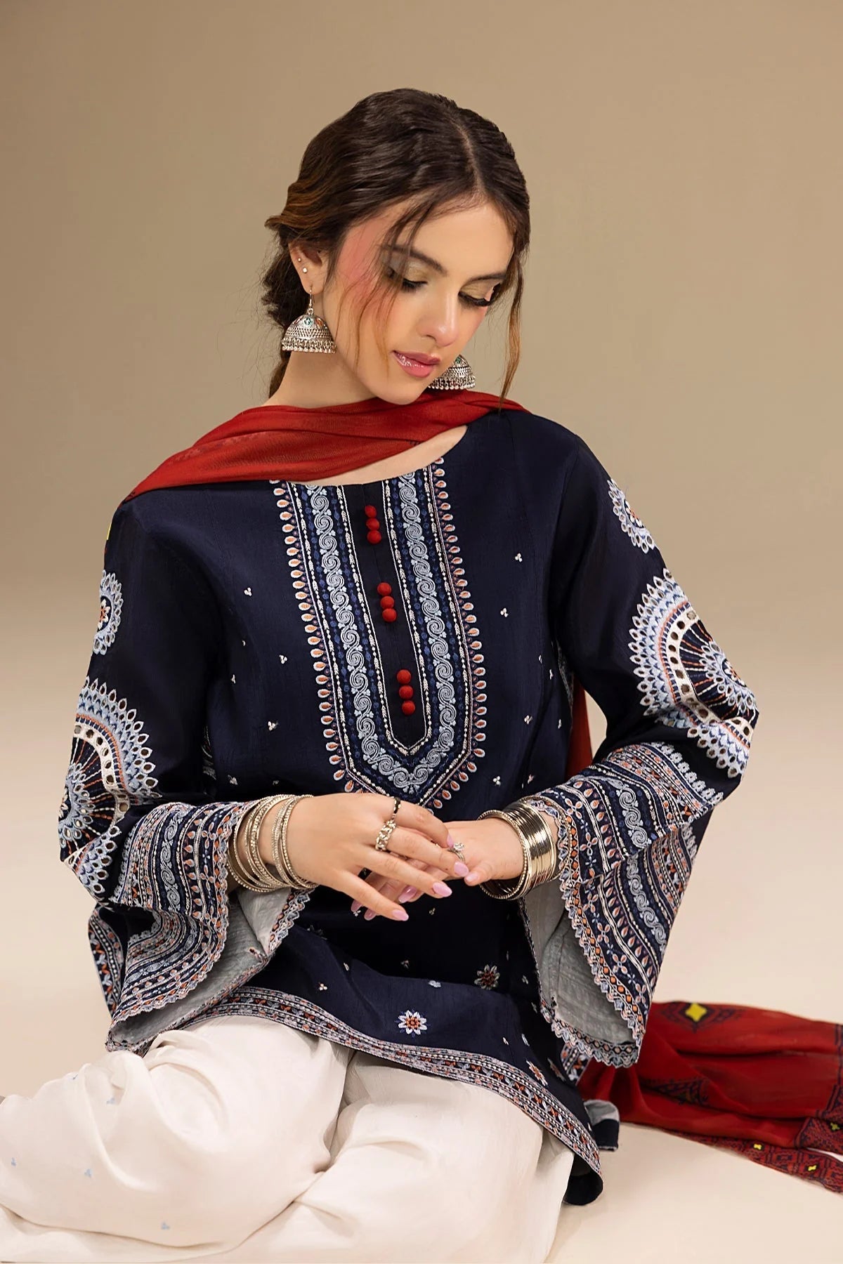 Jazmin Dhanak Embroidered 3 Piece | JZ103
