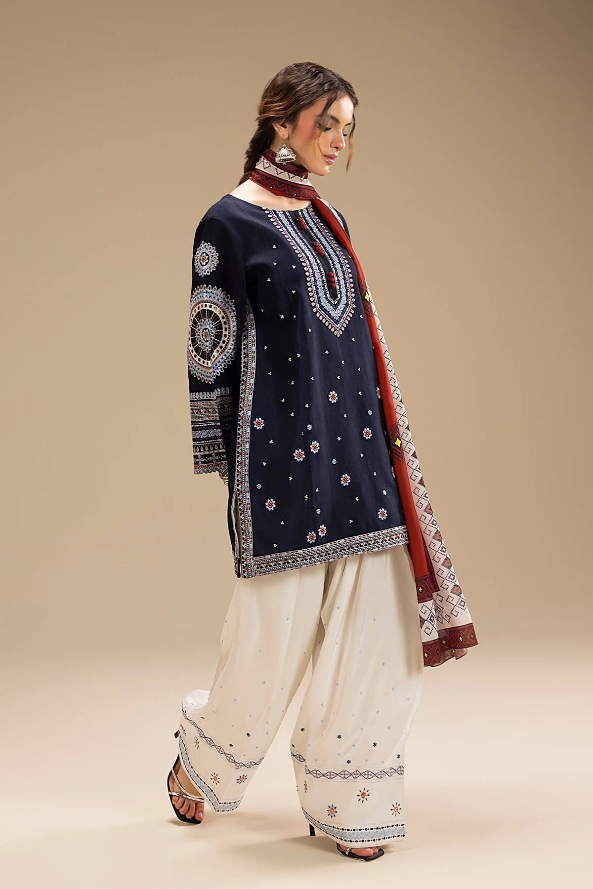 Jazmin Dhanak Embroidered 3 Piece | JZ103