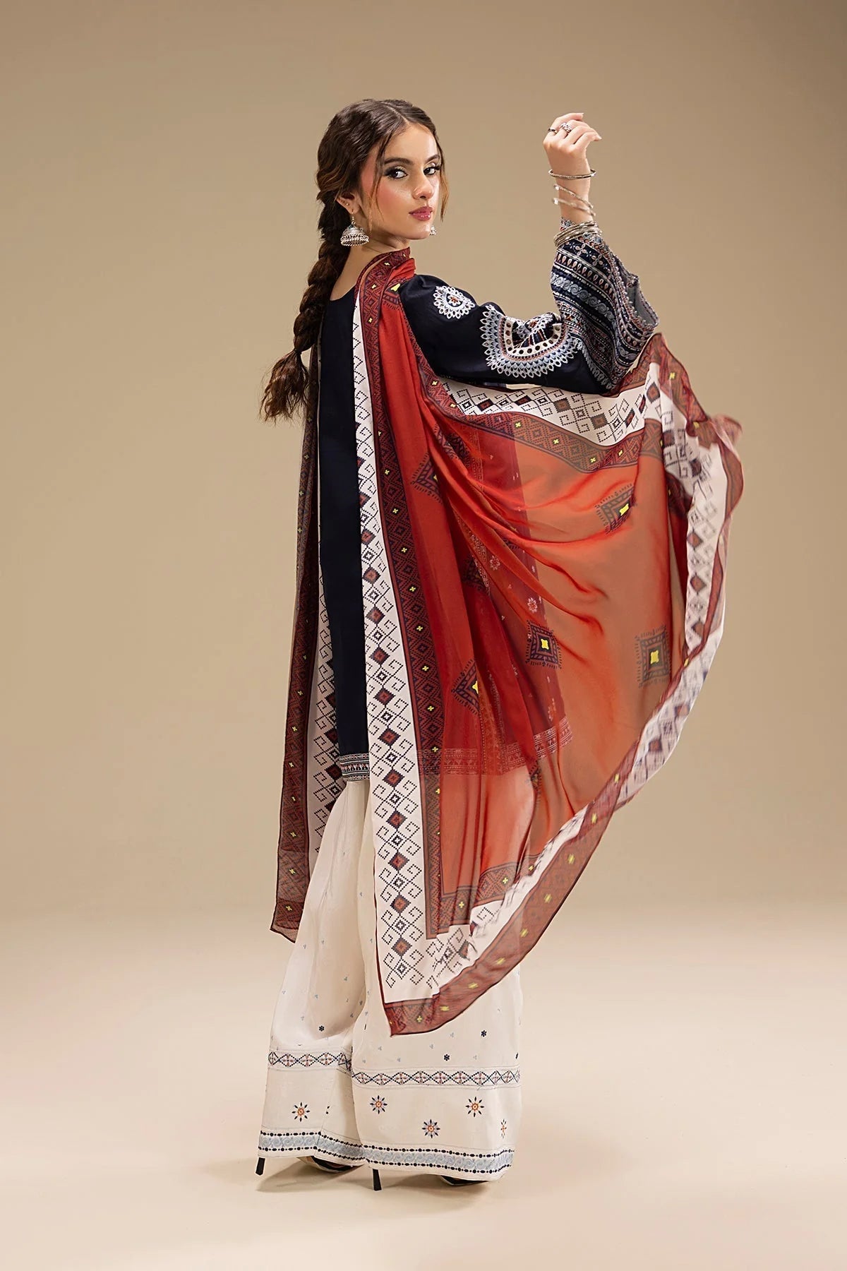 Jazmin Dhanak Embroidered 3 Piece | JZ103