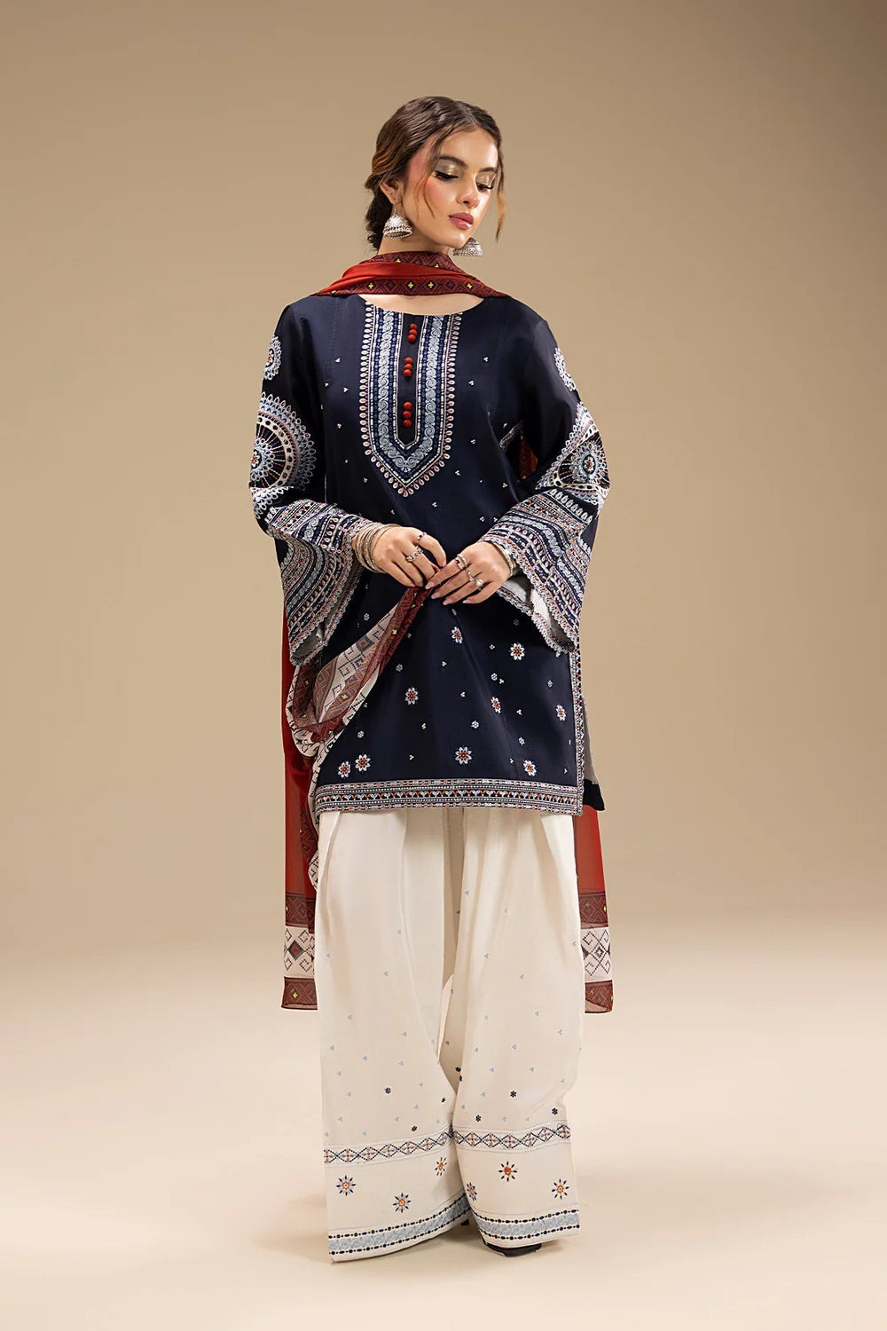 Jazmin Dhanak Embroidered 3 Piece | JZ103
