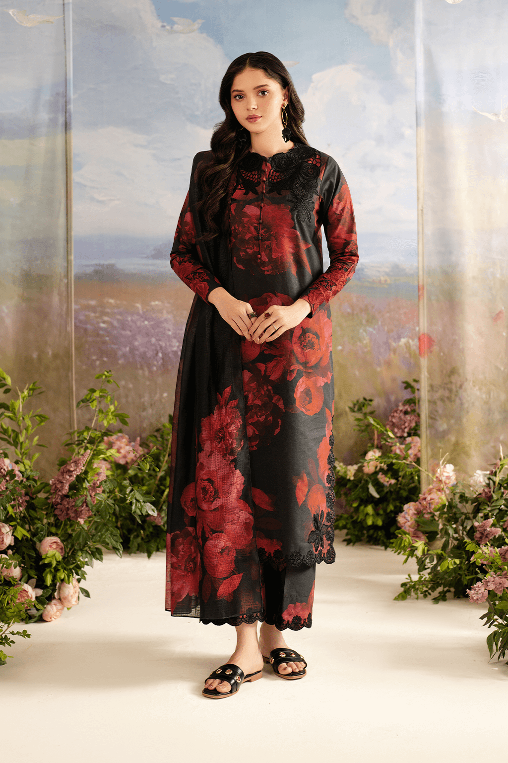IZNIK Linen Digital Printed 3 Piece | IZ103
