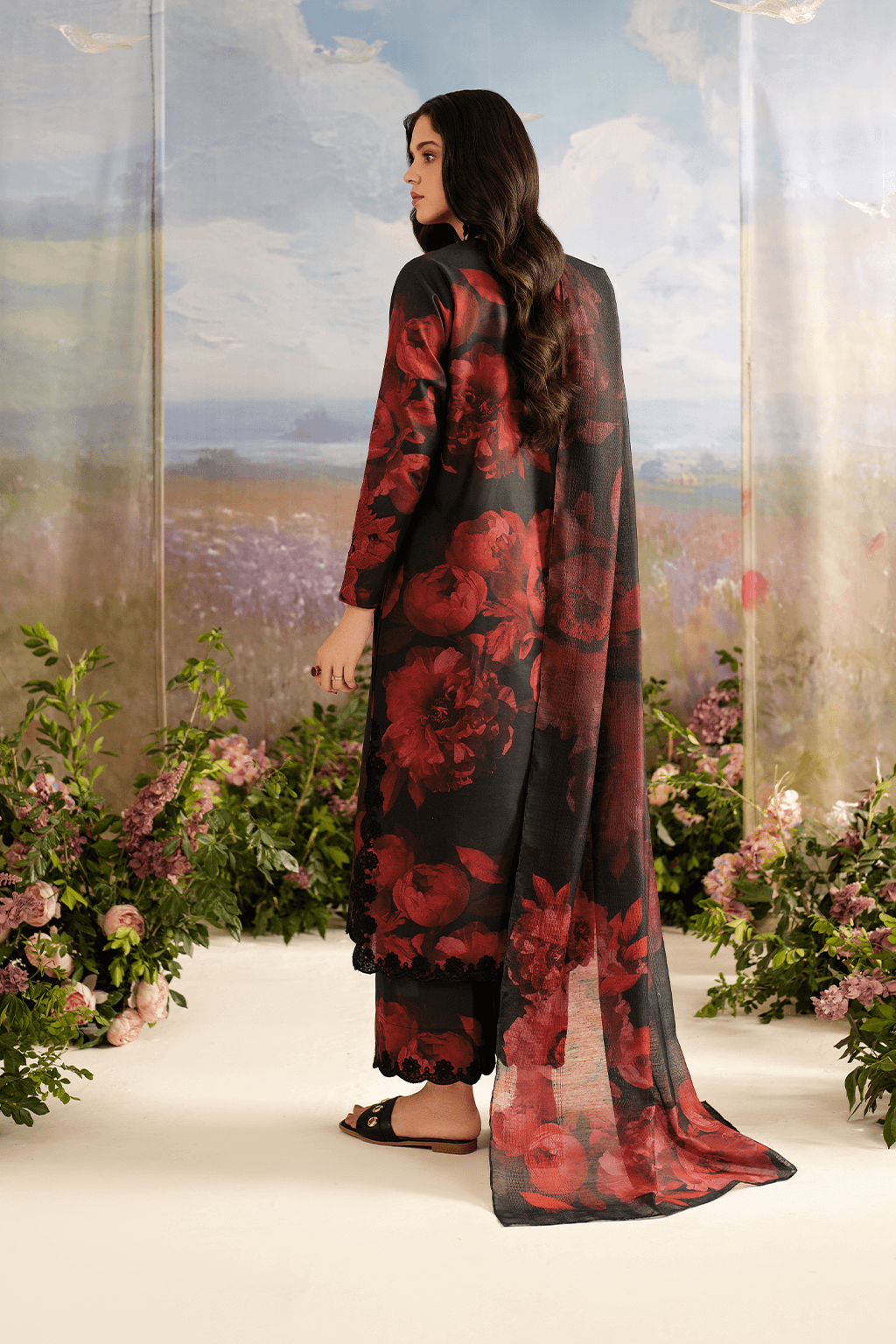 IZNIK Linen Digital Printed 3 Piece | IZ103