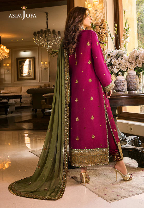 Asim Jofa Fancy Wedding Chiffon 3 Piece | AJ102