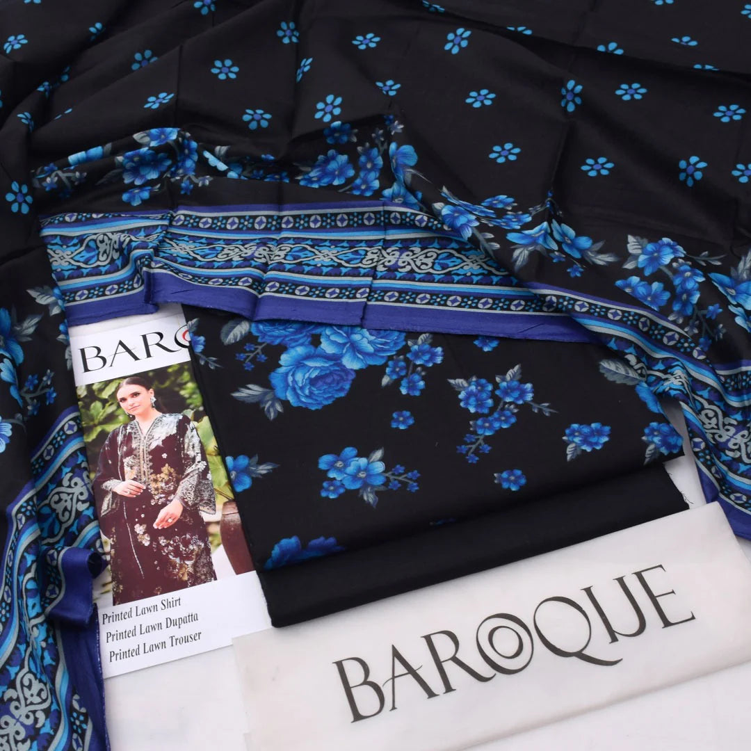 Baroque Lawn Digital Printed 3 Piece | BQ129