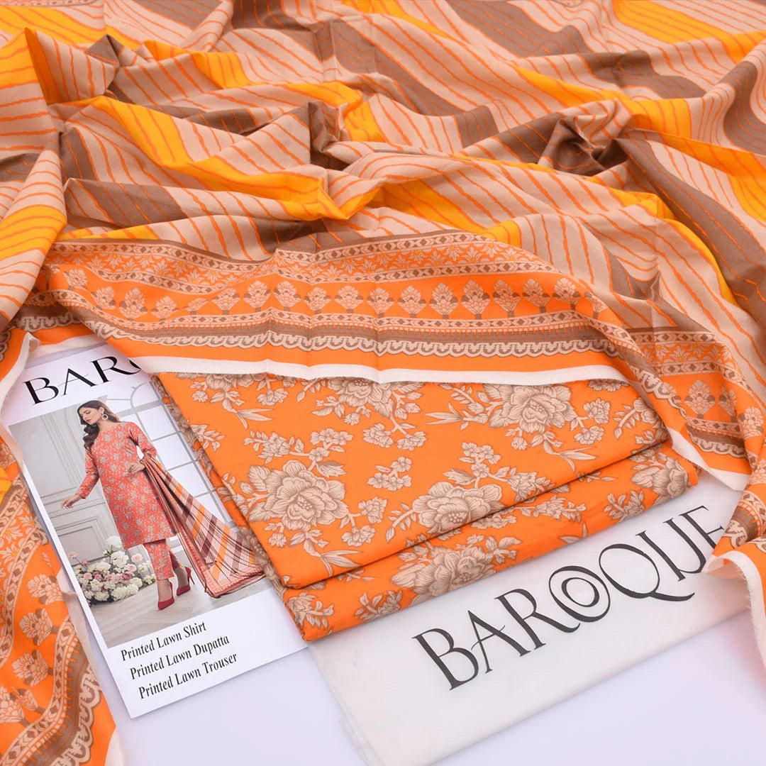 Baroque Lawn Digital Printed 3 Piece | BQ139