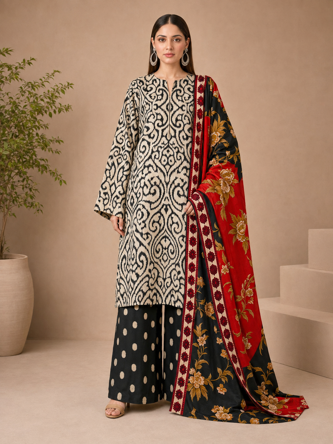 Maria B Linen Digital Printed 3 Piece | MB317