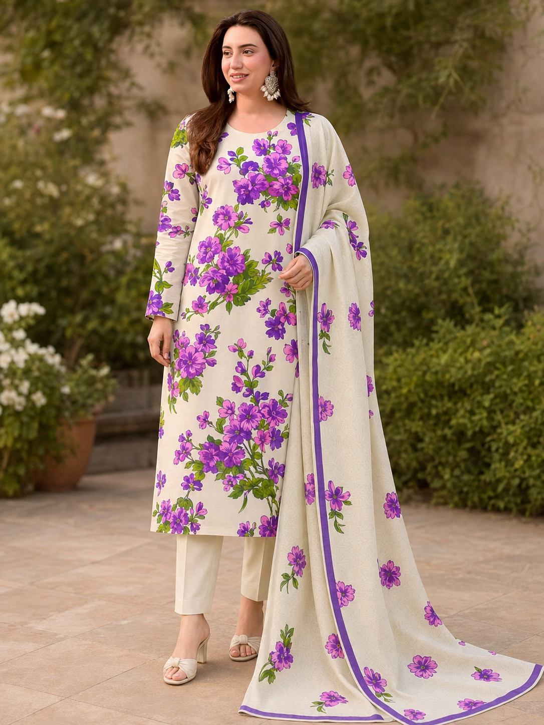 Maria B Linen Digital Printed 3 Piece | MB318