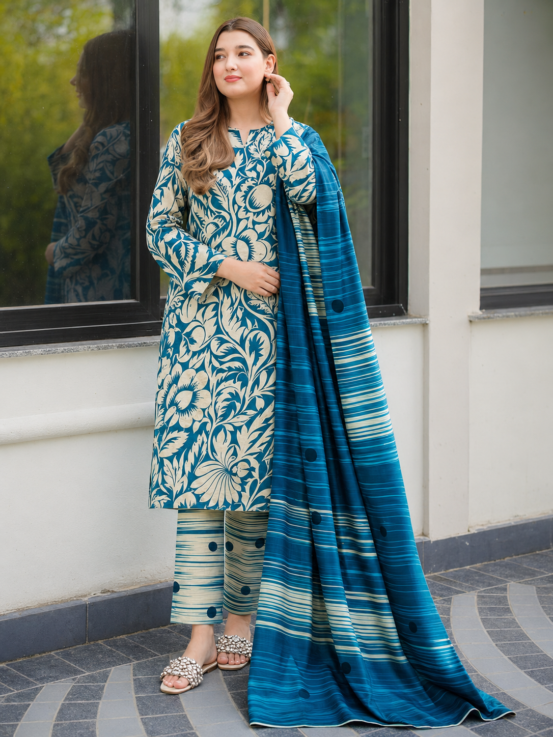 Maria B Linen Digital Printed 3 Piece | MB320