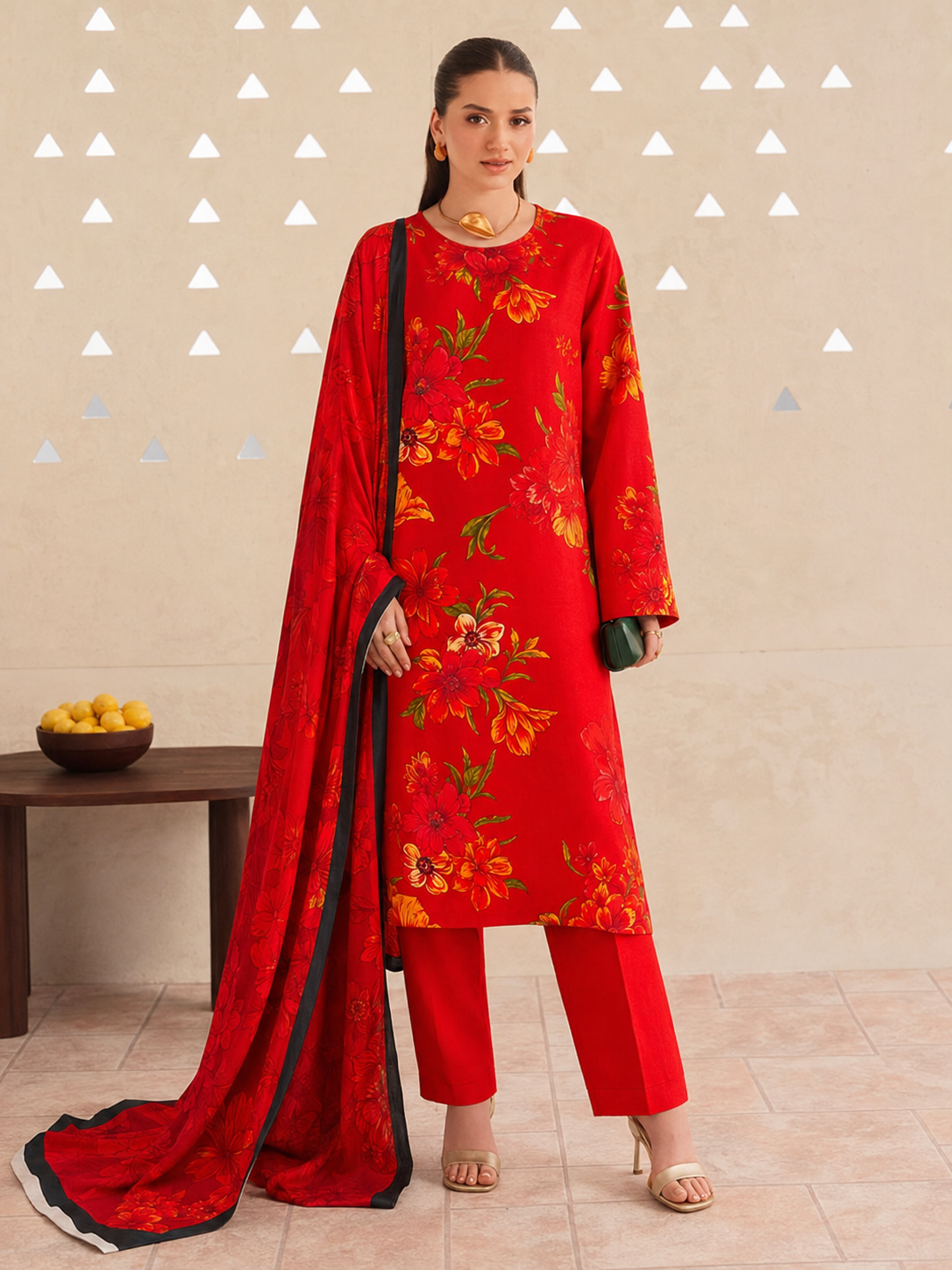 Maria B Linen Digital Printed 3 Piece | MB323