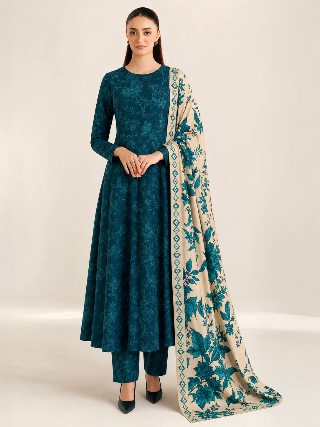 Maria B Linen Digital Printed 3 Piece | MB324