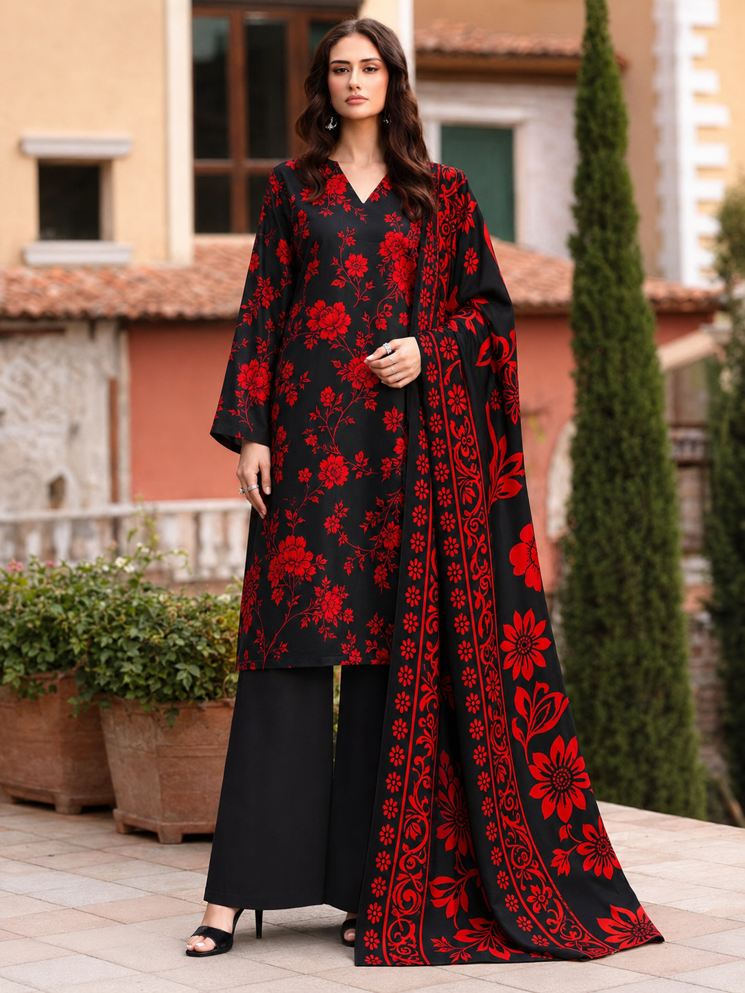 Maria B Linen Digital Printed 3 Piece | MB325