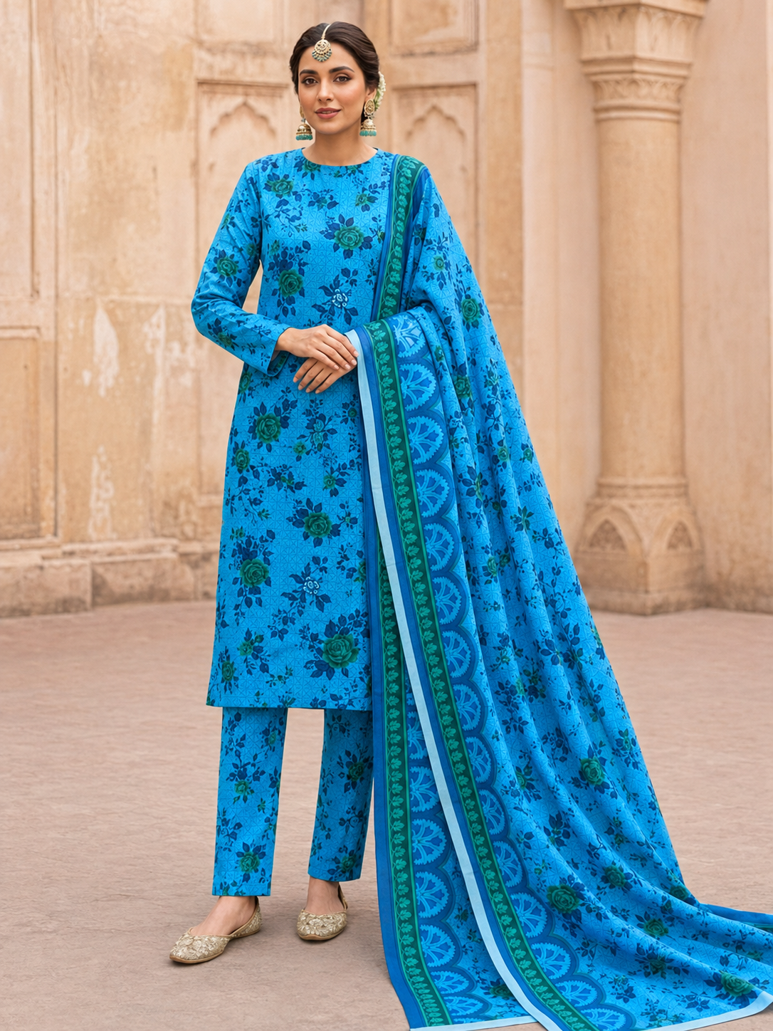 Maria B Linen Digital Printed 3 Piece | MB337