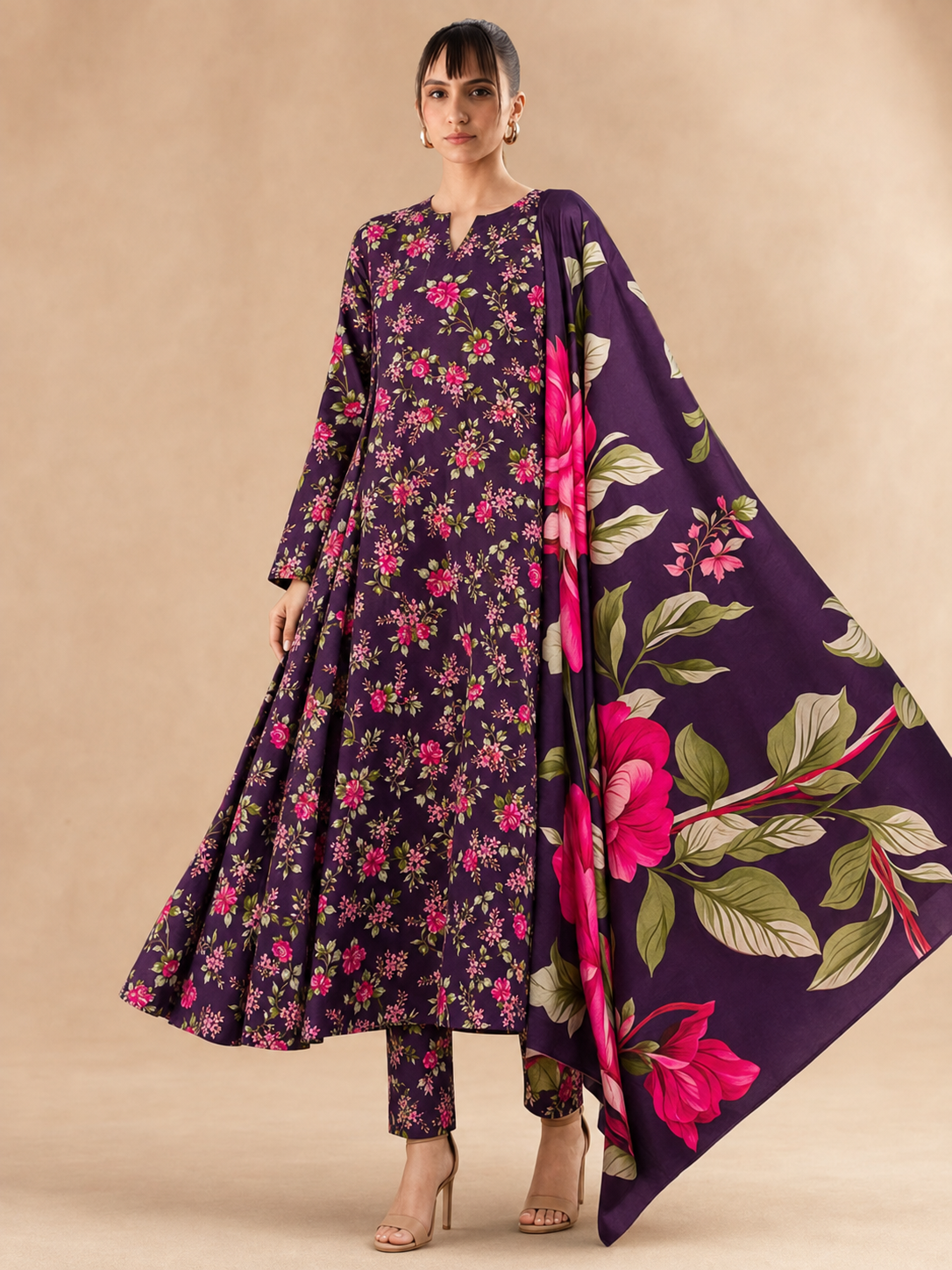 Maria B Linen Digital Printed 3 Piece | MB334