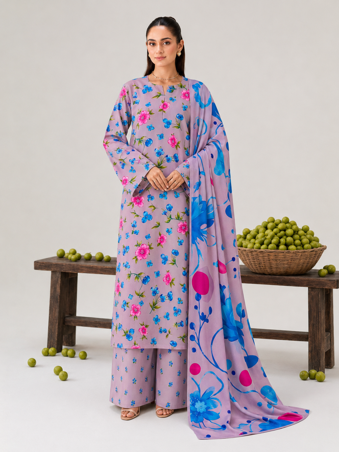 Maria B Linen Digital Printed 3 Piece | MB331