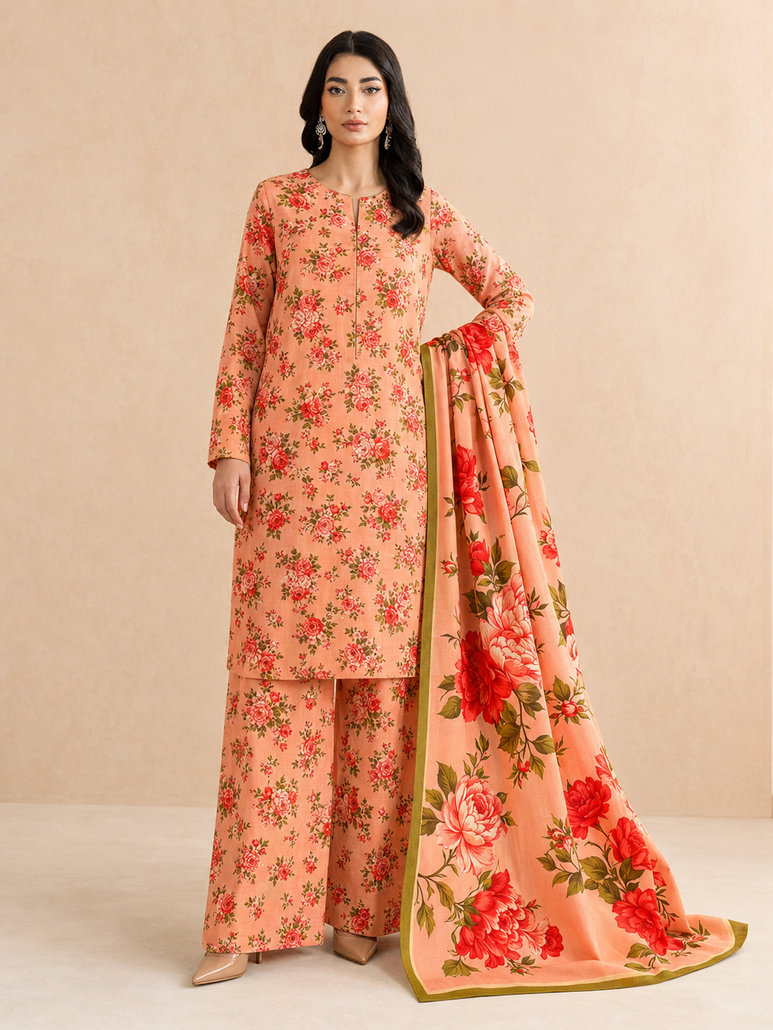 Maria B Linen Digital Printed 3 Piece | MB330